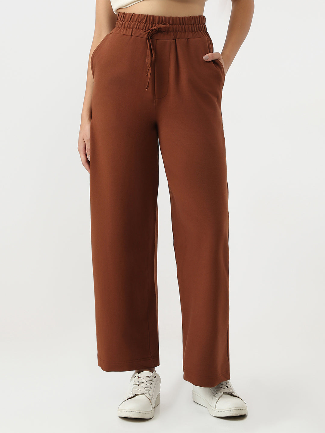 Women High Rise Loose Fit Trousers