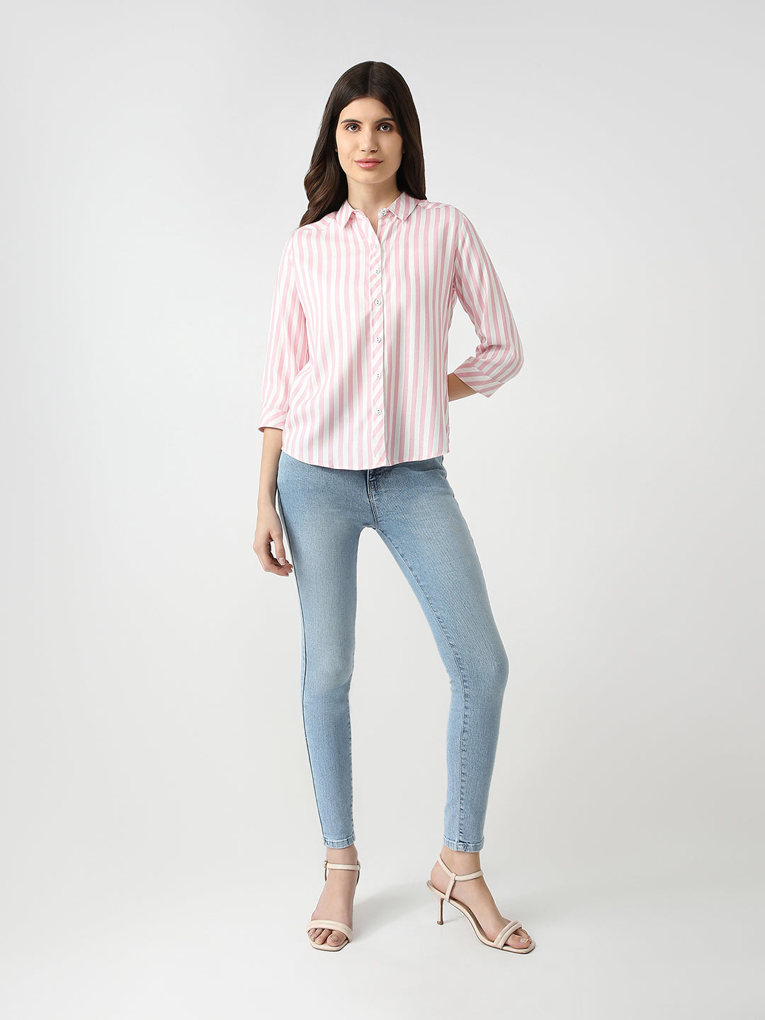 Women Slim Fit Striped Shirt