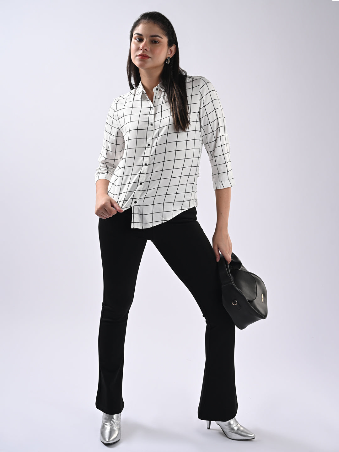 Women Checked  Slim Fit Shirt