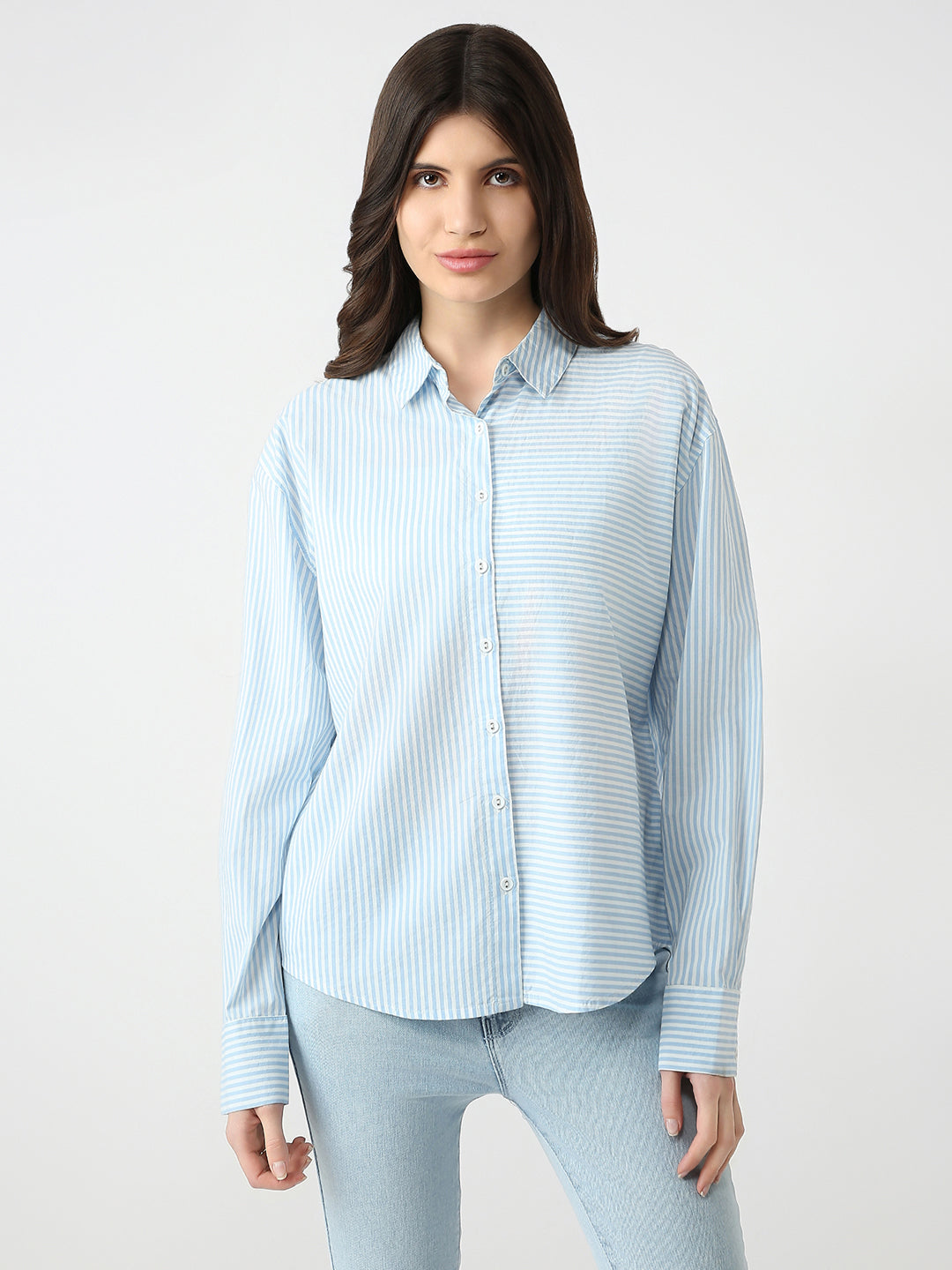 Women Slim Fit Striped Shirt