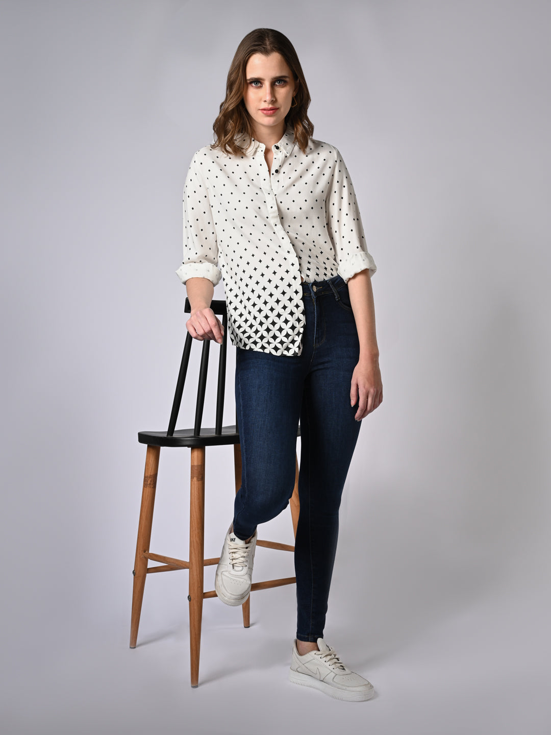 Women  Printed Slim Fit Printed Shirt