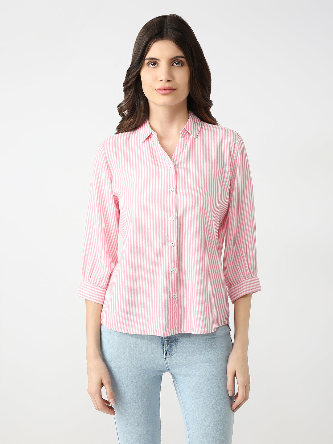 Women Slim Fit Striped Shirt