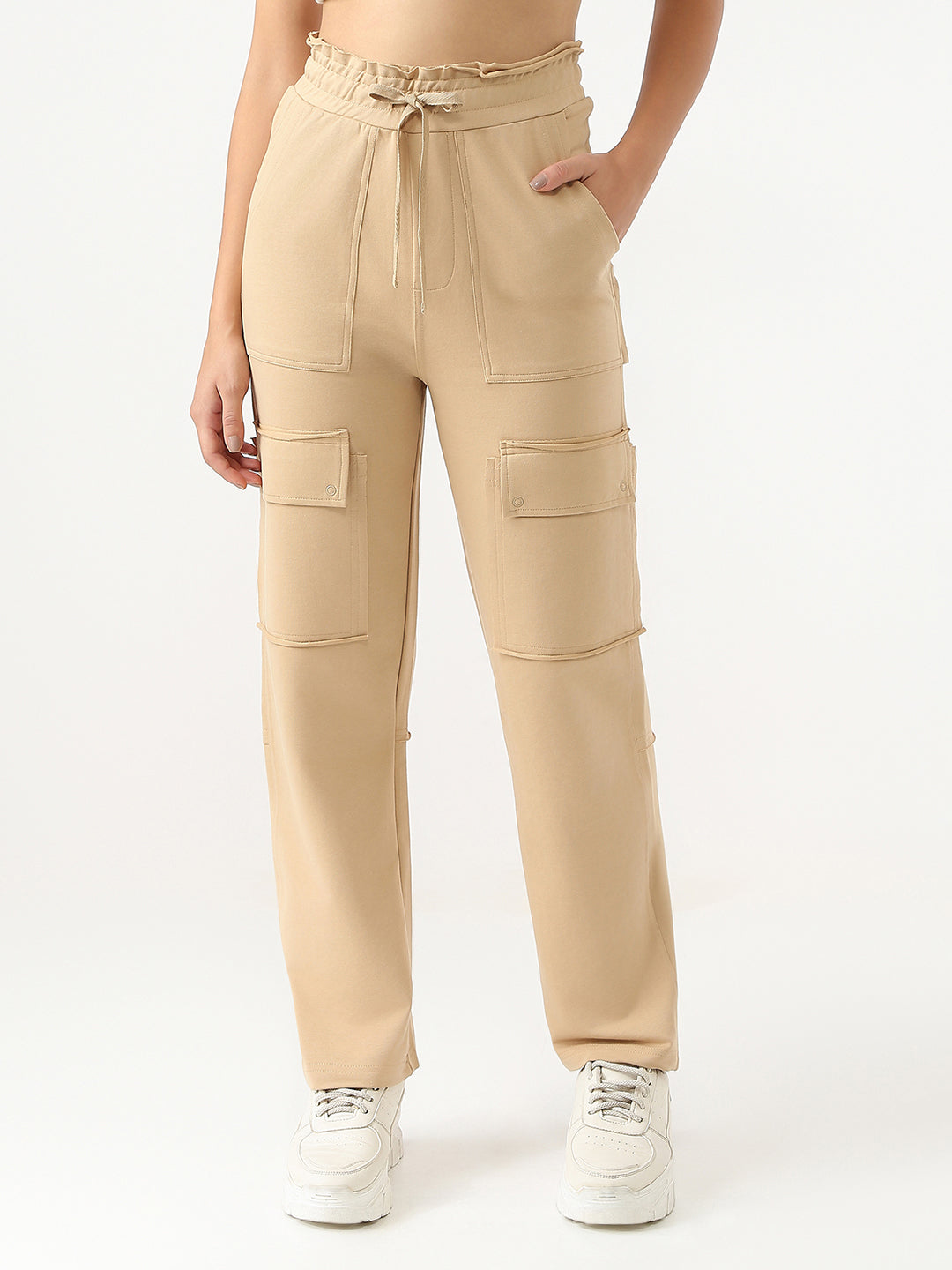 Women High Rise Loose Fit Cargo