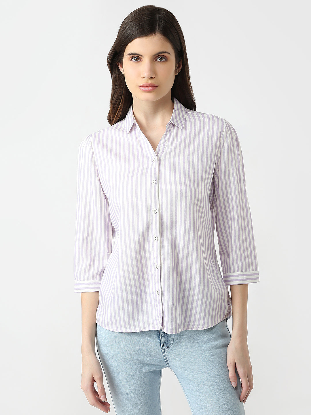 Women Slim Fit Striped Shirt