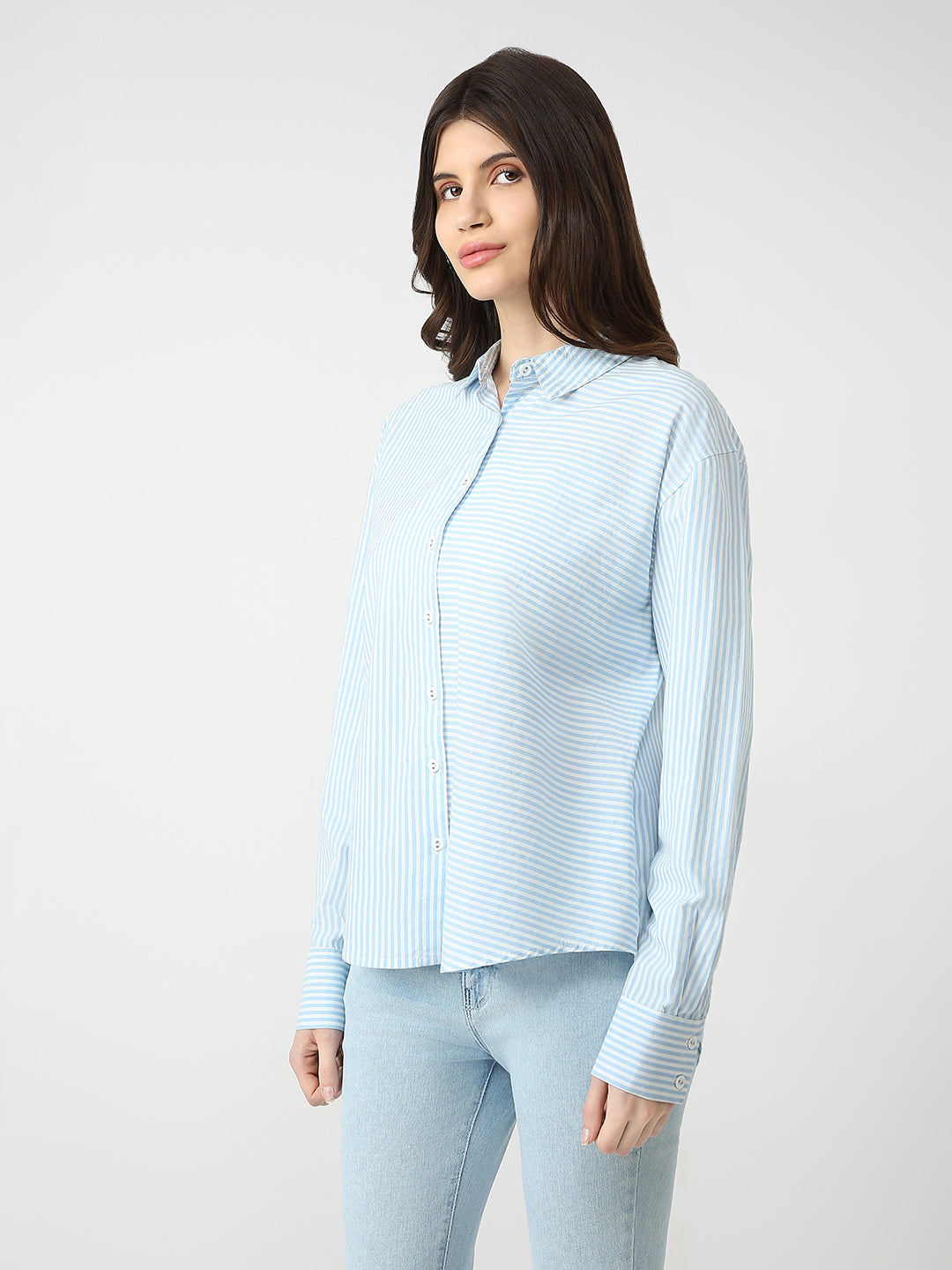 Women Slim Fit Striped Shirt