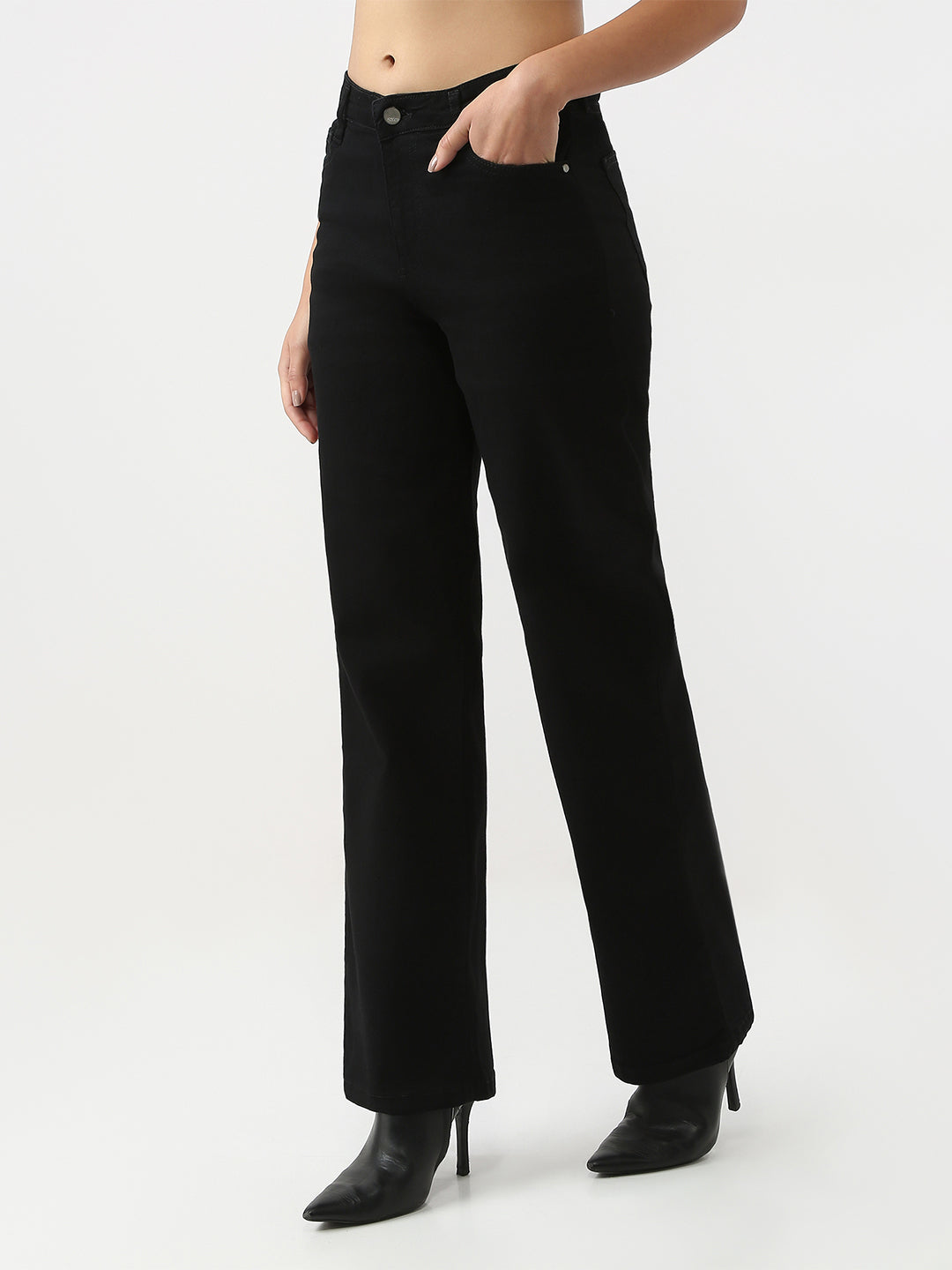 Women High-Rise Straight Fit Jeans