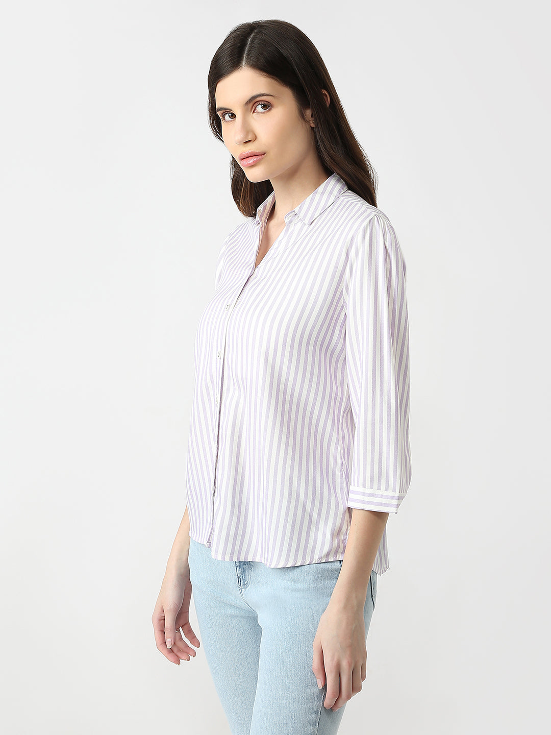 Women Slim Fit Striped Shirt