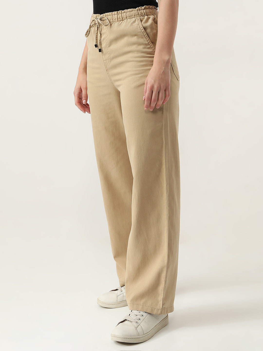 Women High-Rise Wide Leg Trousers