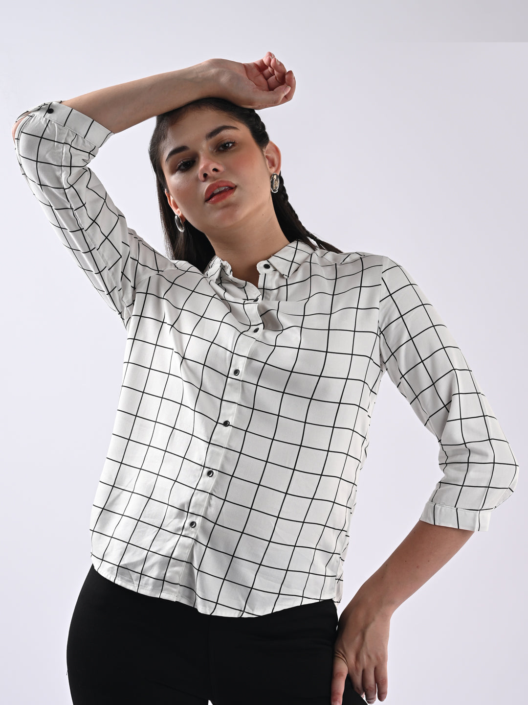 Women Checked  Slim Fit Shirt