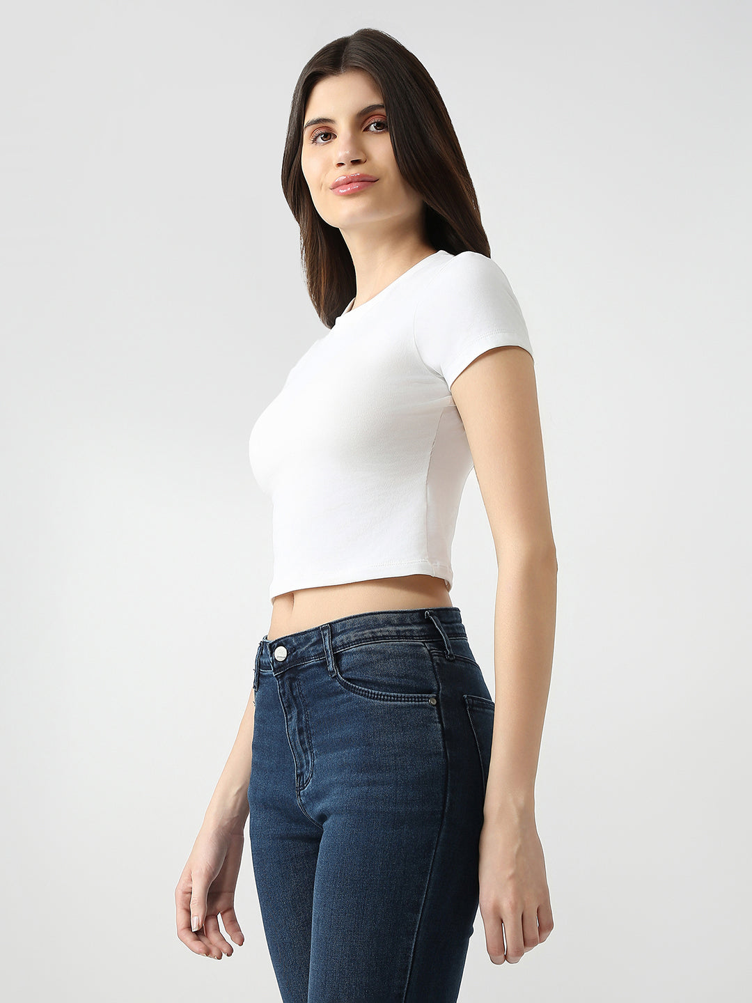 Women Slim Fit Solid T-Shirt