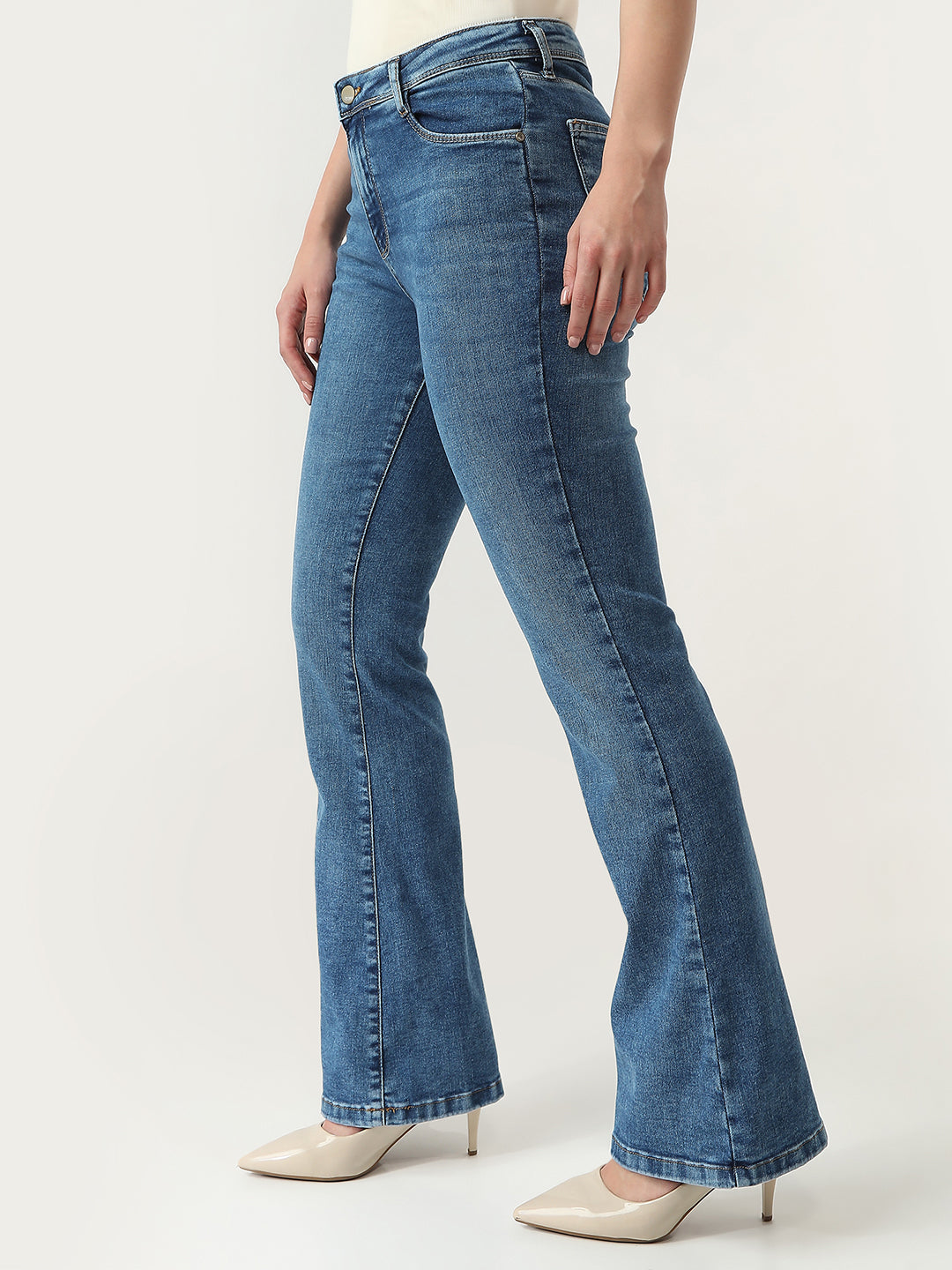 Women High Rise Flare Jeans