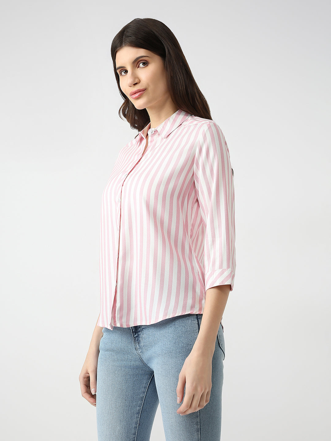 Women Slim Fit Striped Shirt