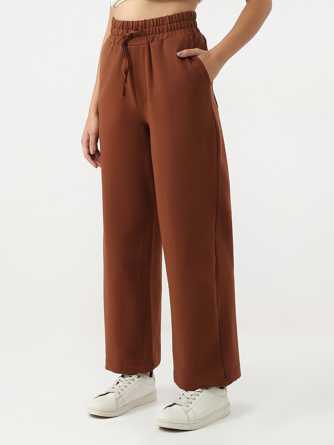 Women High Rise Loose Fit Trousers