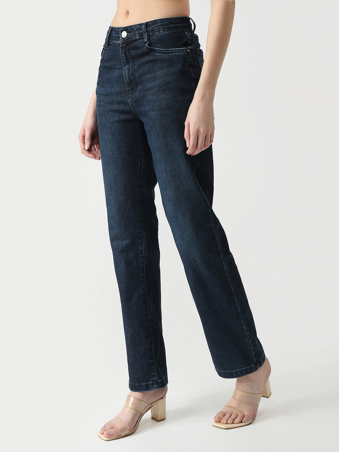 Women High Rise Straight Fit Jeans