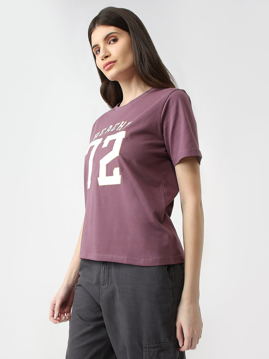 Women Slim Fit Printed T-Shirt