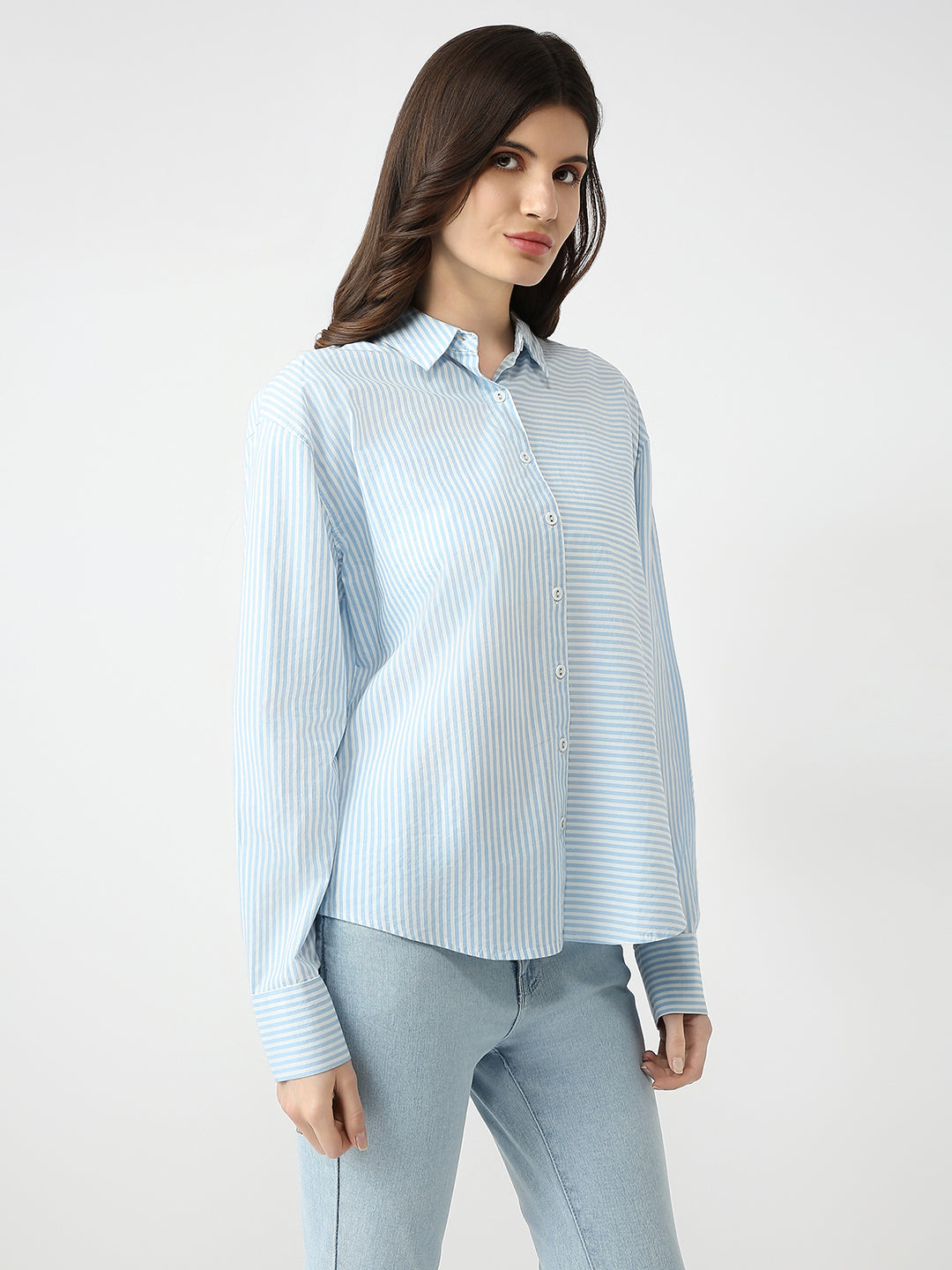 Women Slim Fit Striped Shirt