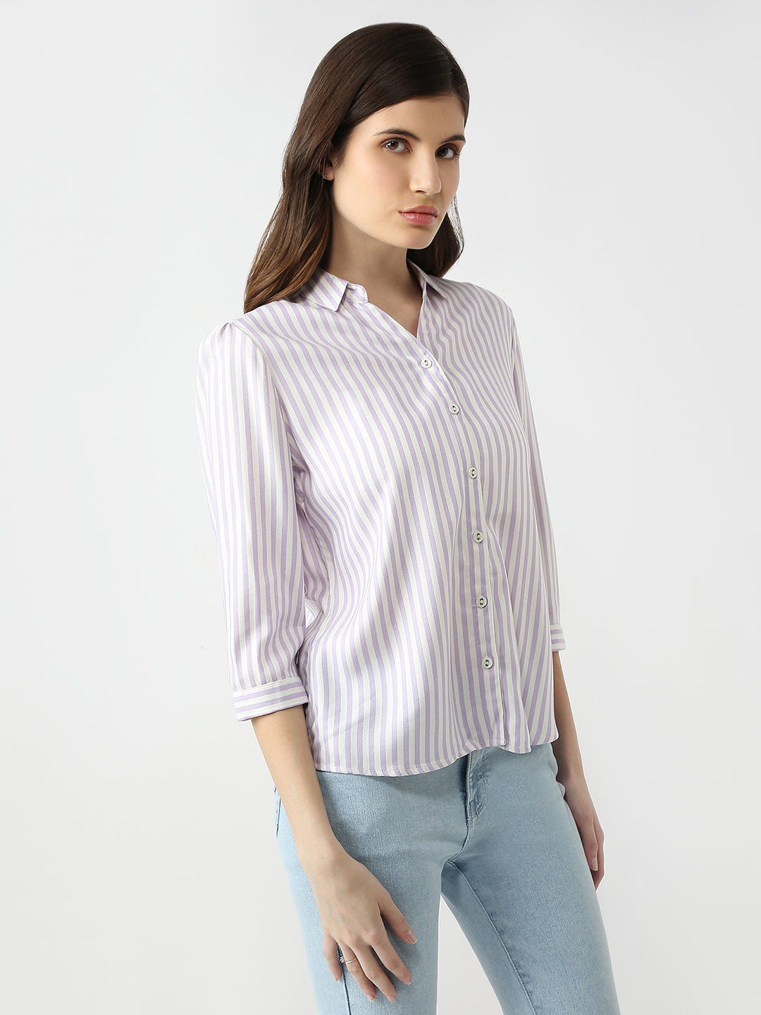 Women Slim Fit Striped Shirt