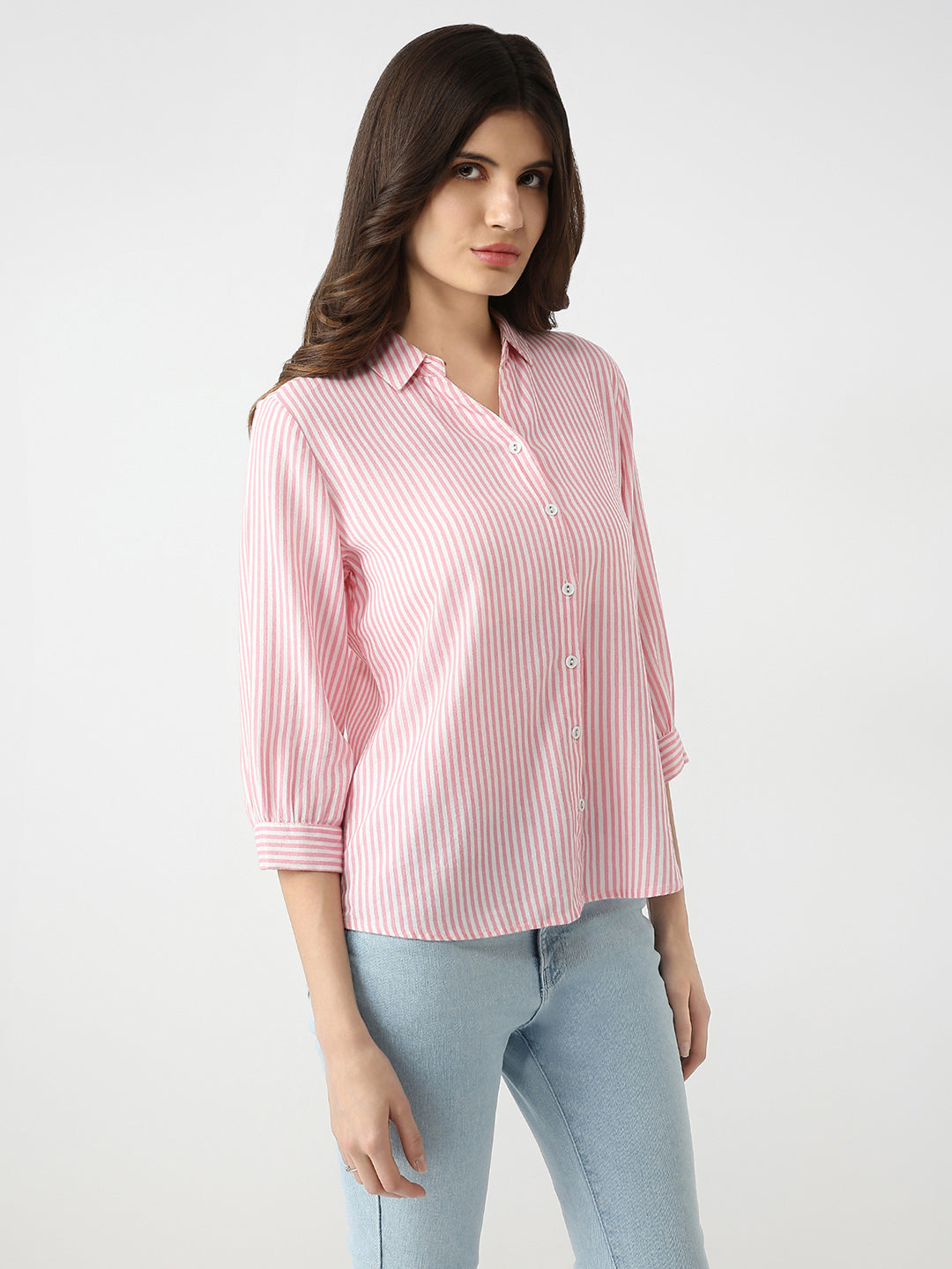 Women Slim Fit Striped Shirt