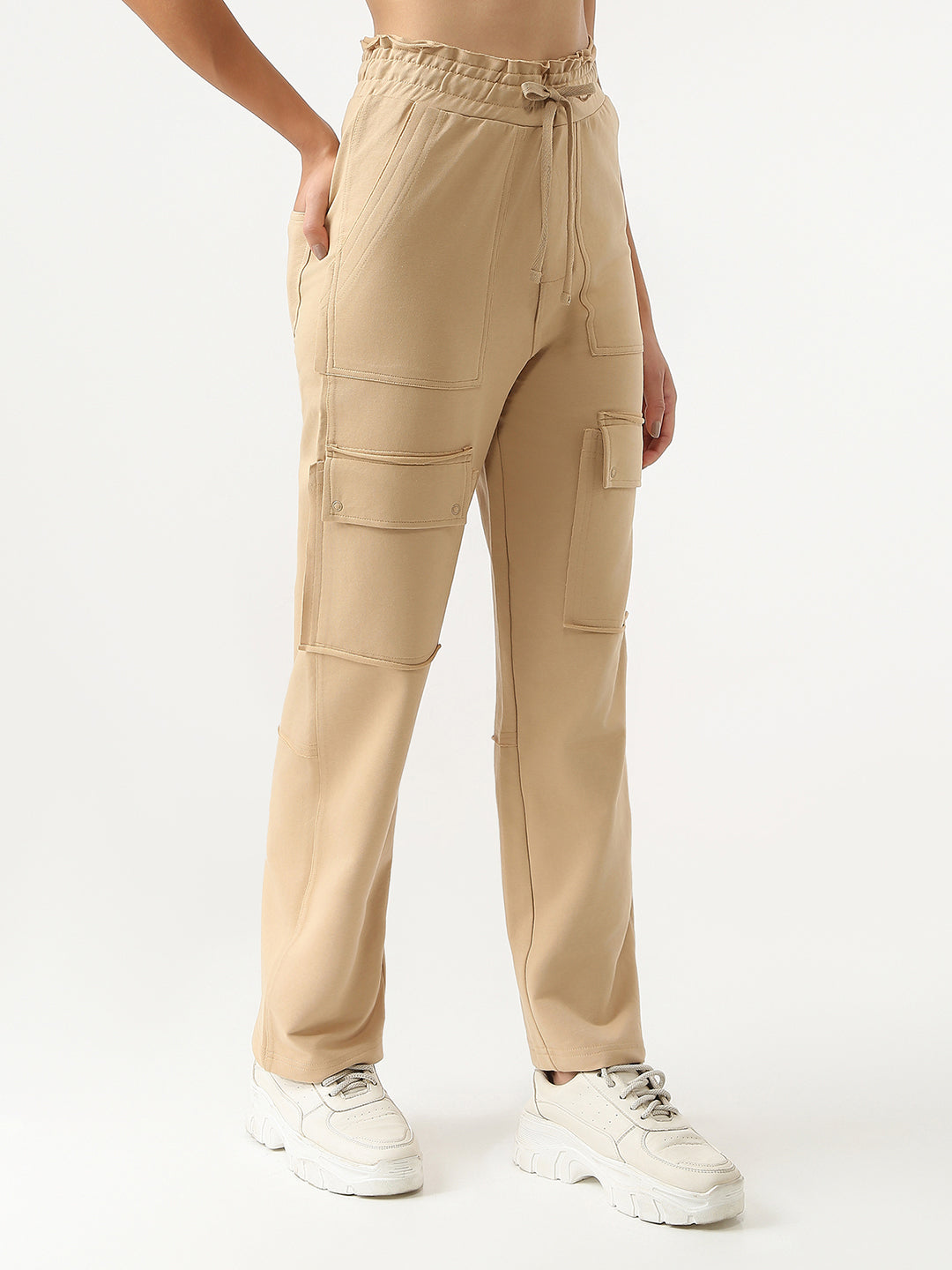 Women High Rise Loose Fit Cargo