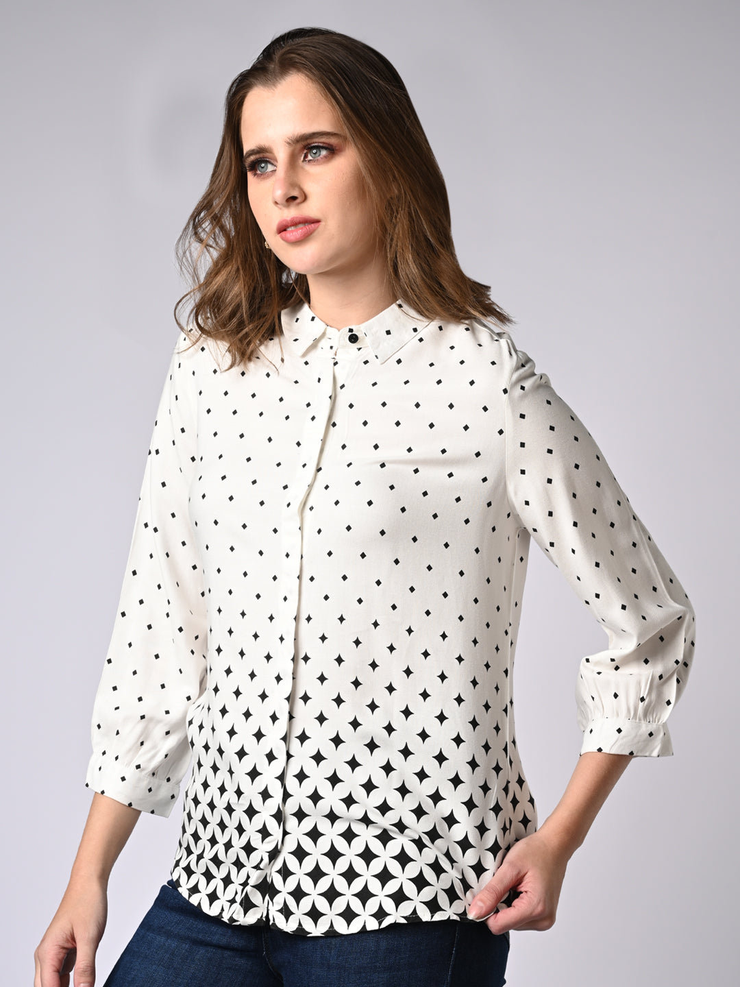 Women  Printed Slim Fit Printed Shirt