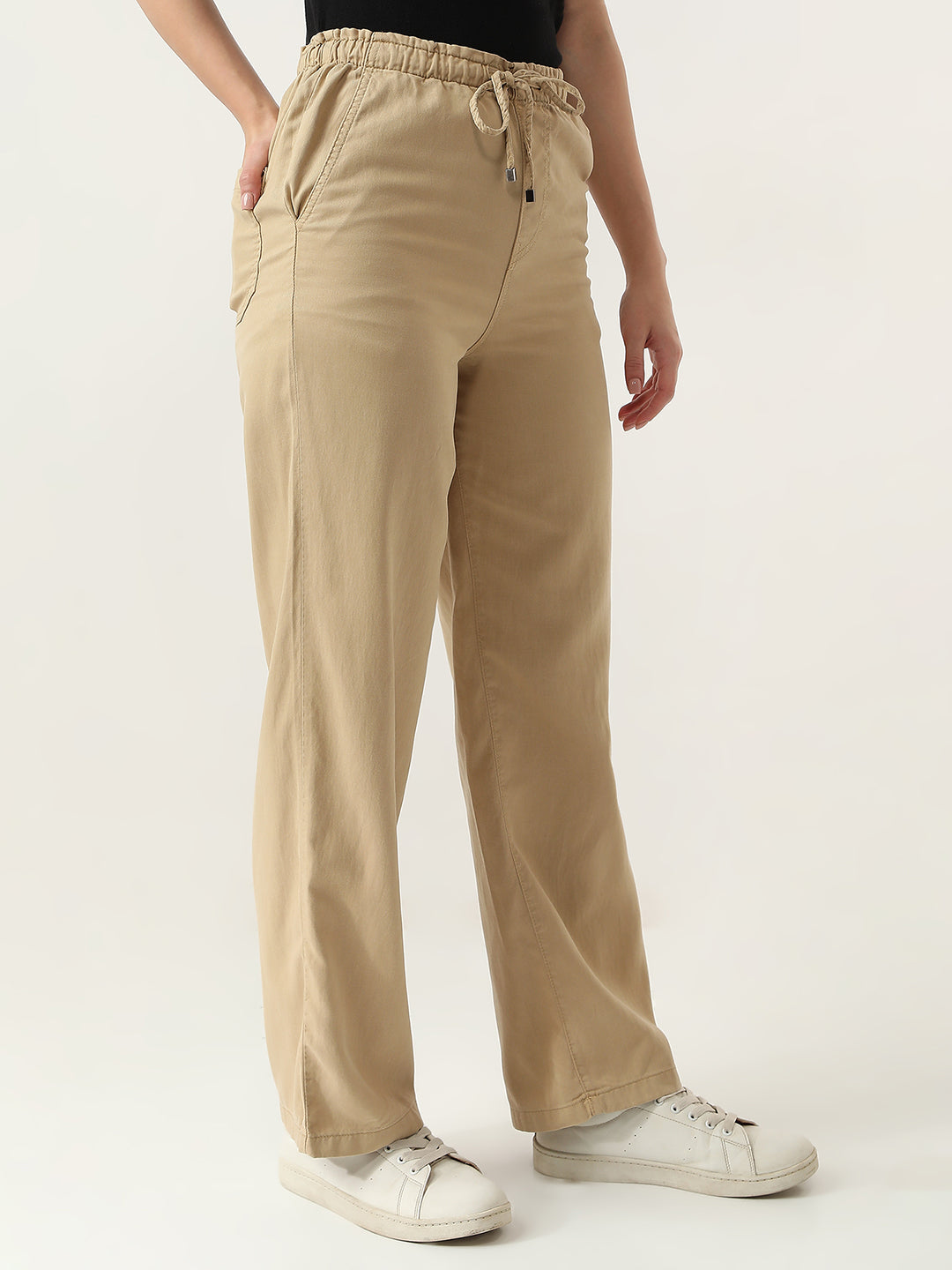 Women High-Rise Wide Leg Trousers