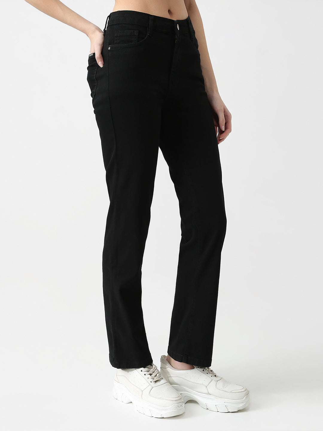 Women High Rise Straight Fit Jeans