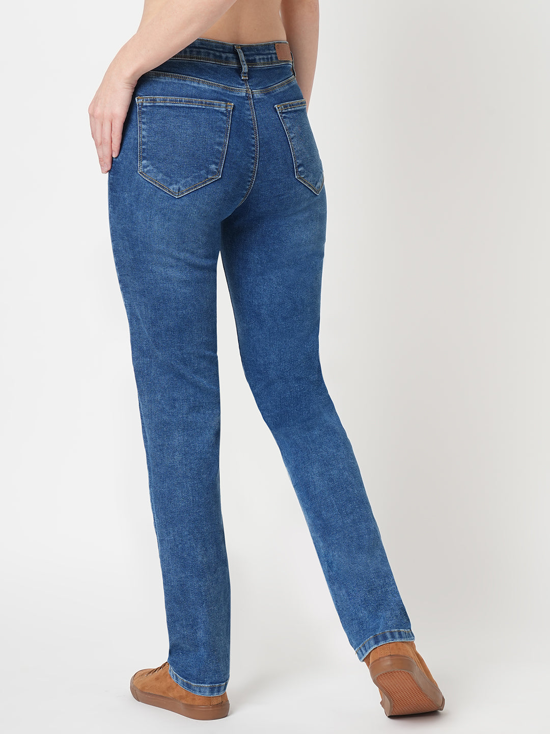 Women High-Rise Slim Straight Fit Jeans