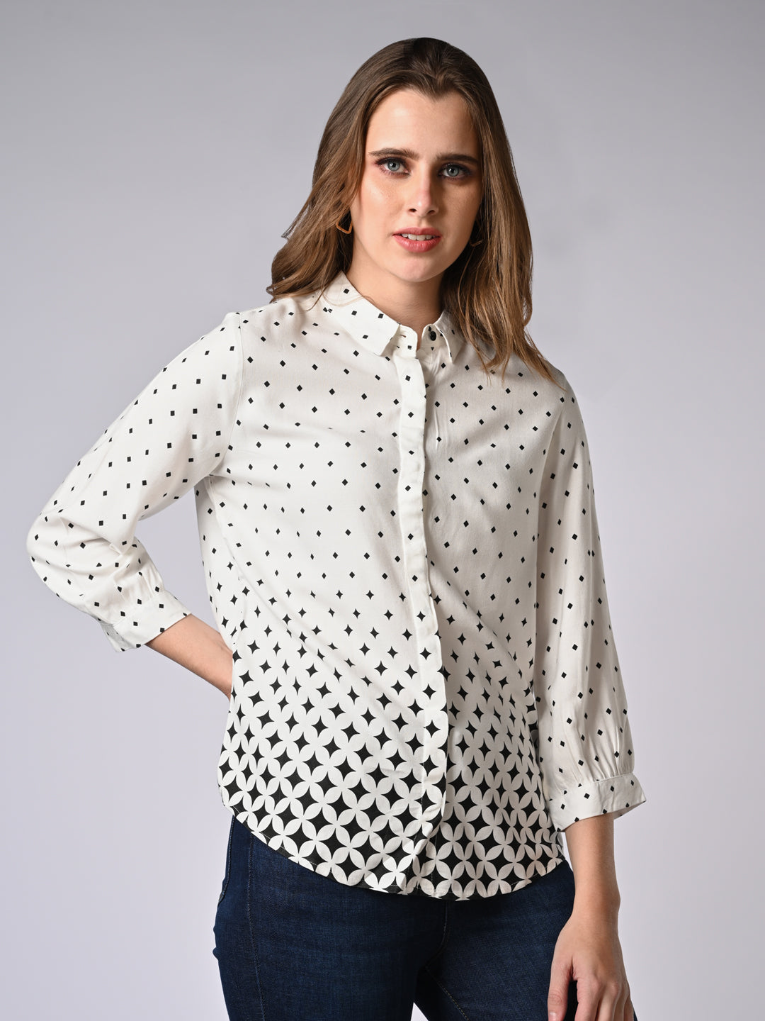 Women  Printed Slim Fit Printed Shirt