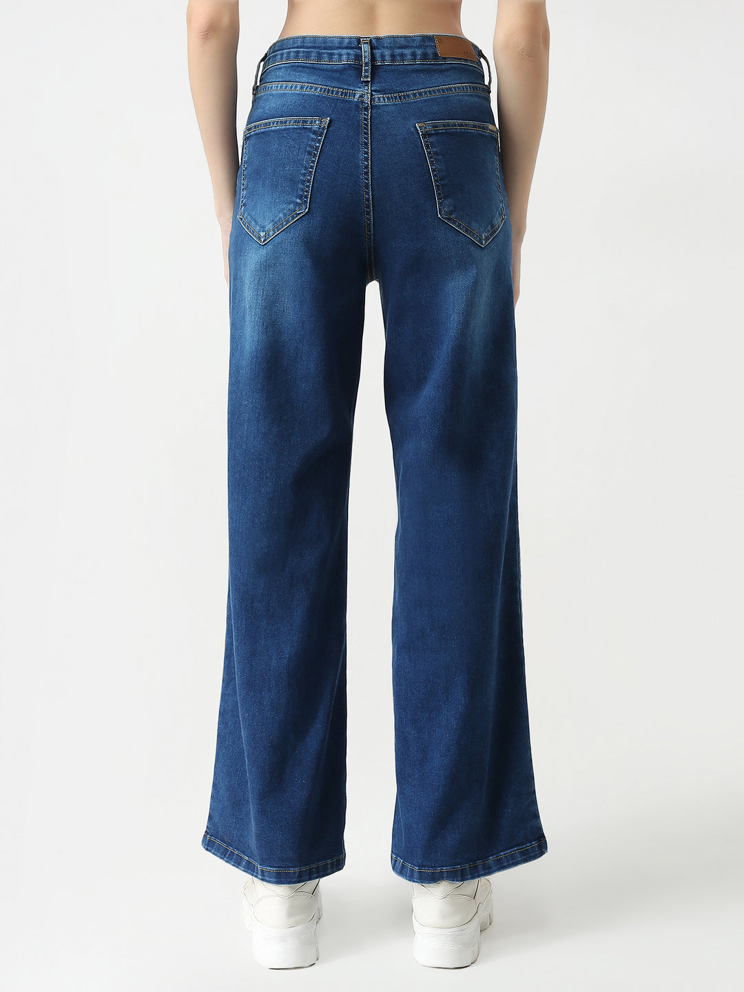 Women High Rise Wide Leg Jeans