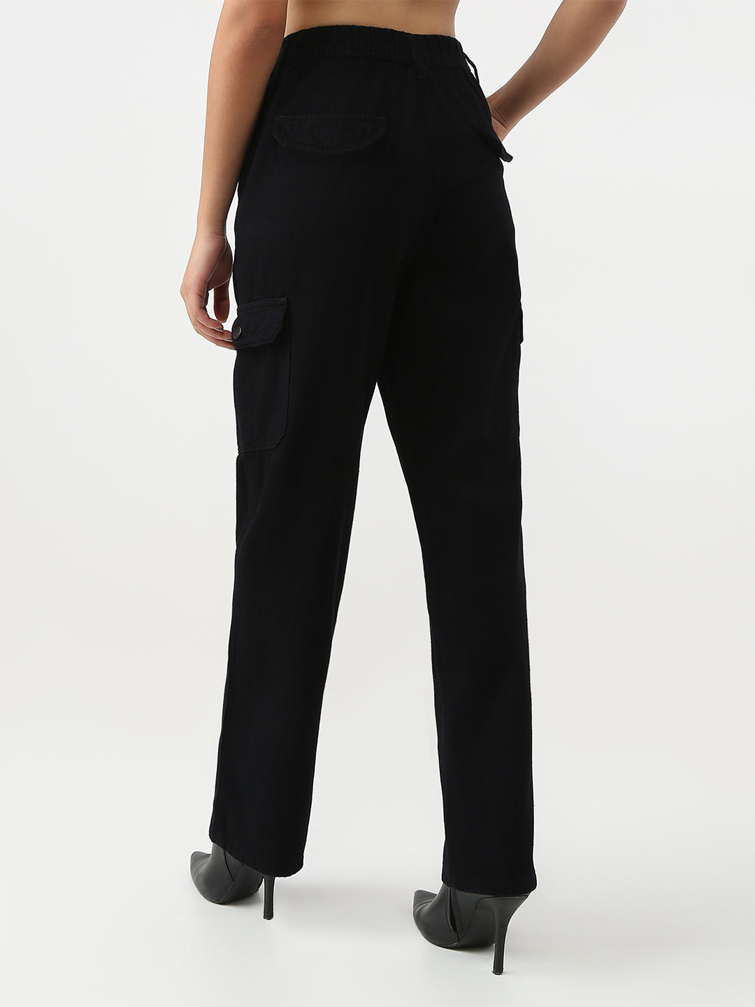 Women High Rise Loose Fit Cargo