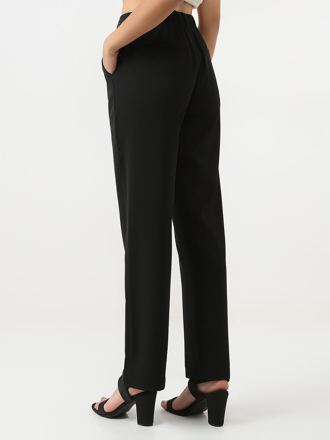 Women High Rise Wide Leg Trousers