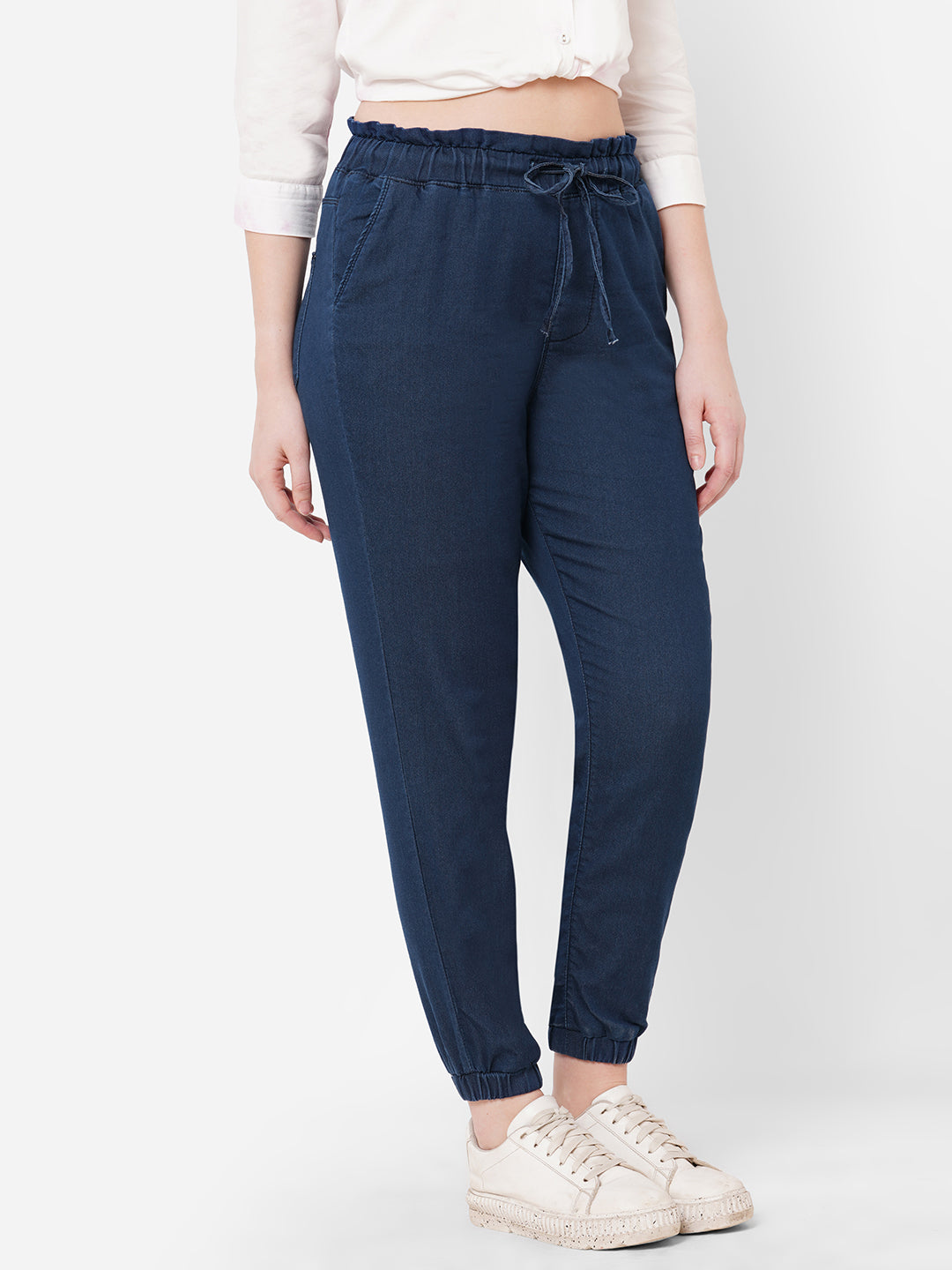 Buy Women High Rise Denim Jogger Kraus Jeans