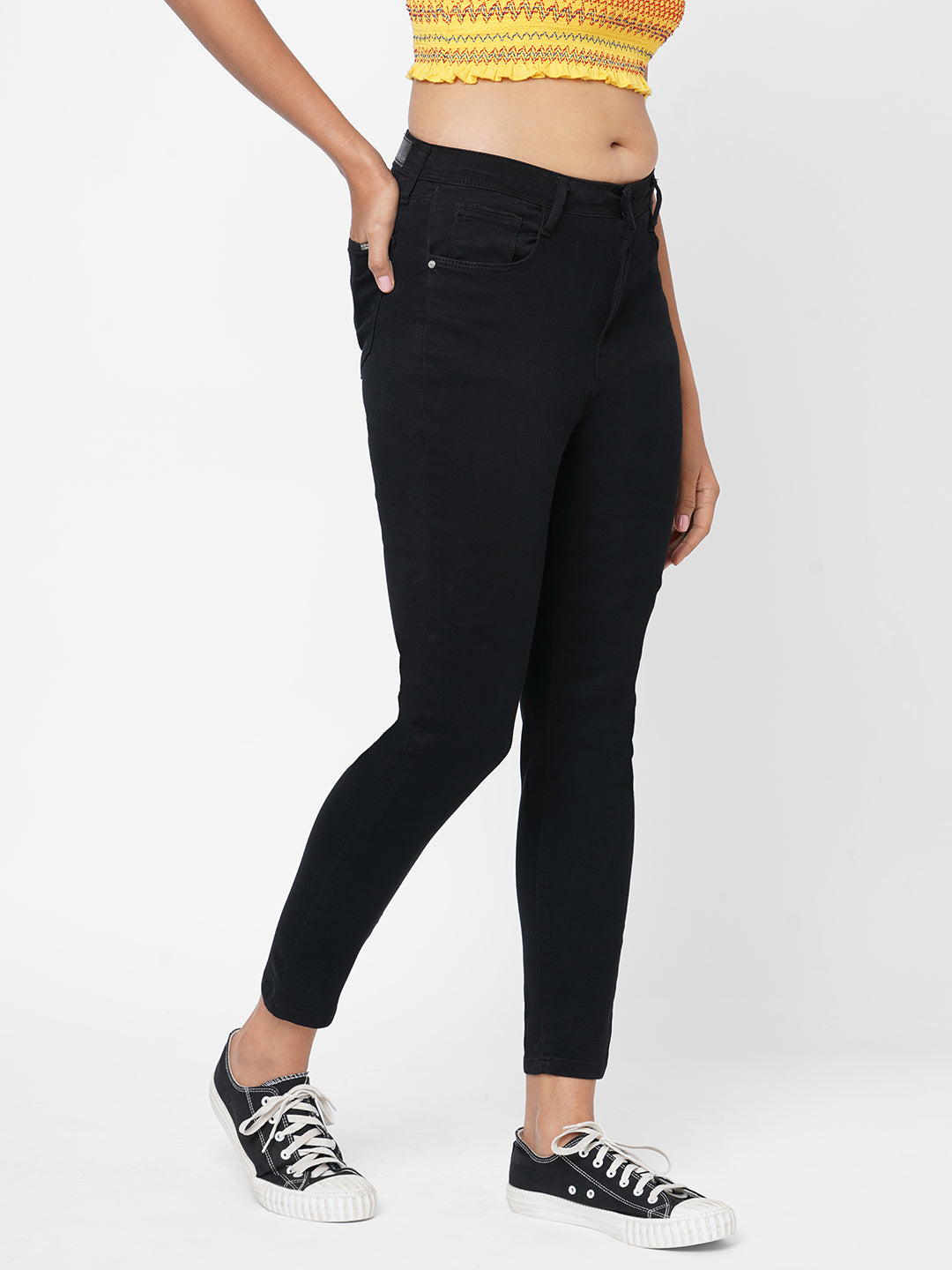 Mid Rise Black Supersoft Skinny Jeans | Express