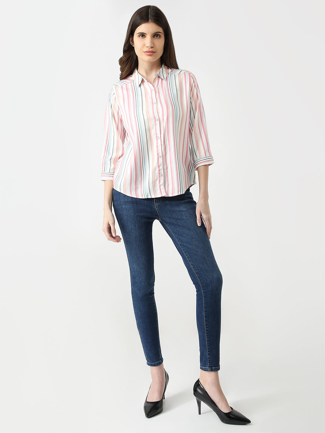 Women Slim Fit Striped Shirt