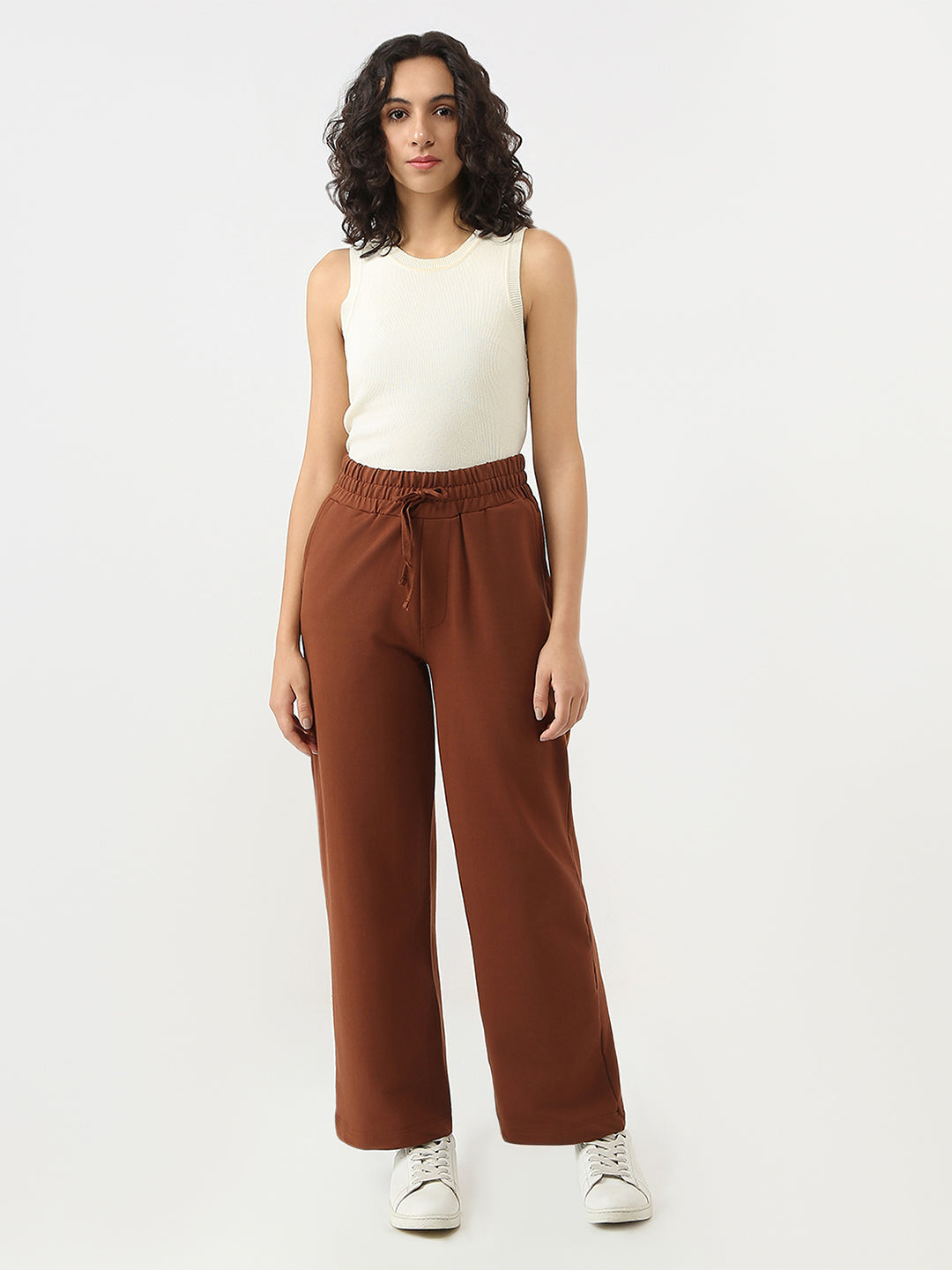 Women High Rise Loose Fit Trousers