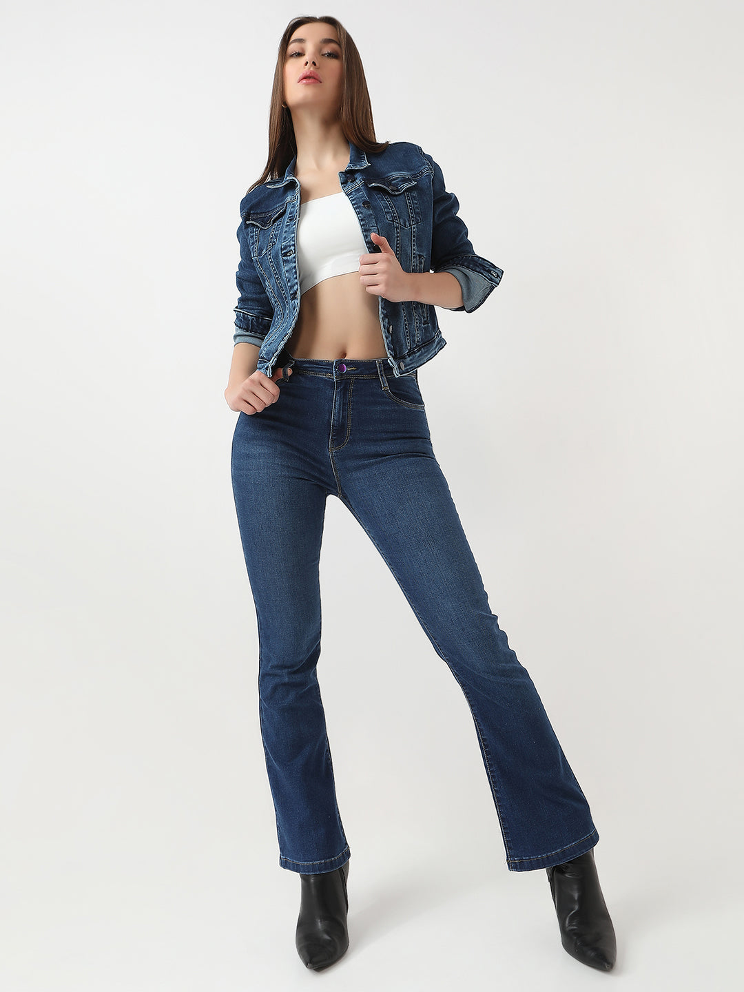 Women High-Rise Flared Jeans