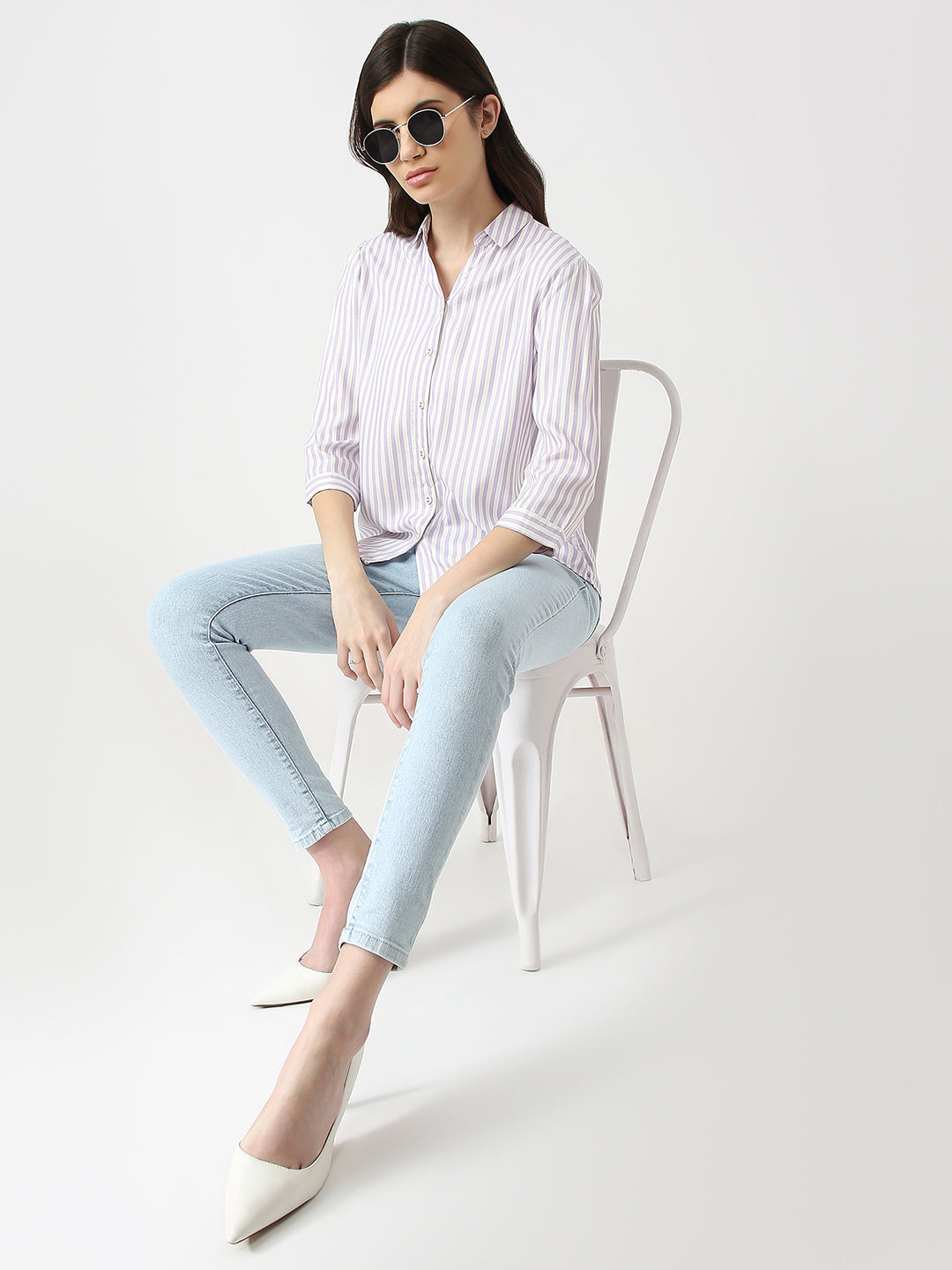 Women Slim Fit Striped Shirt