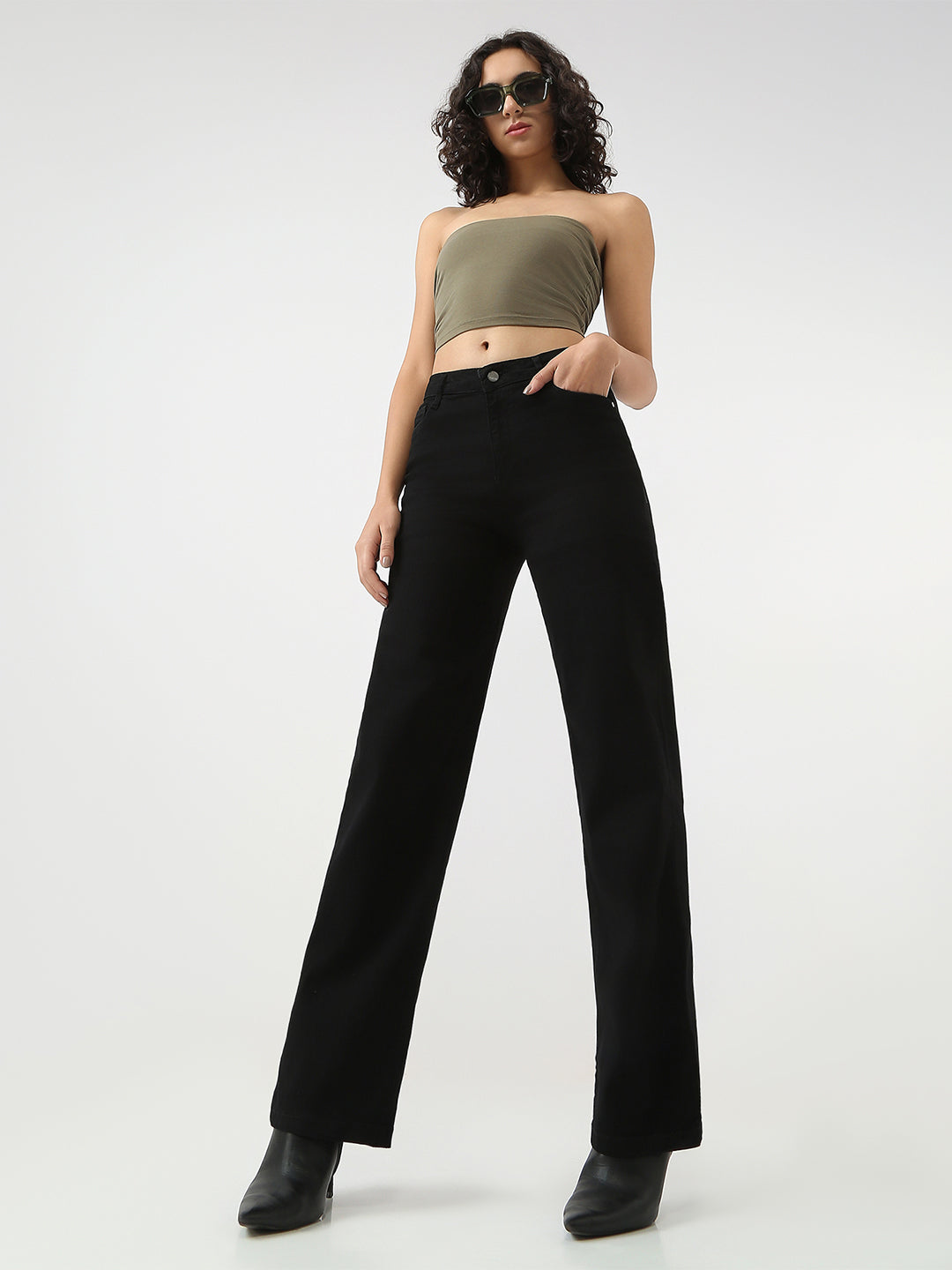 Women High-Rise Straight Fit Jeans