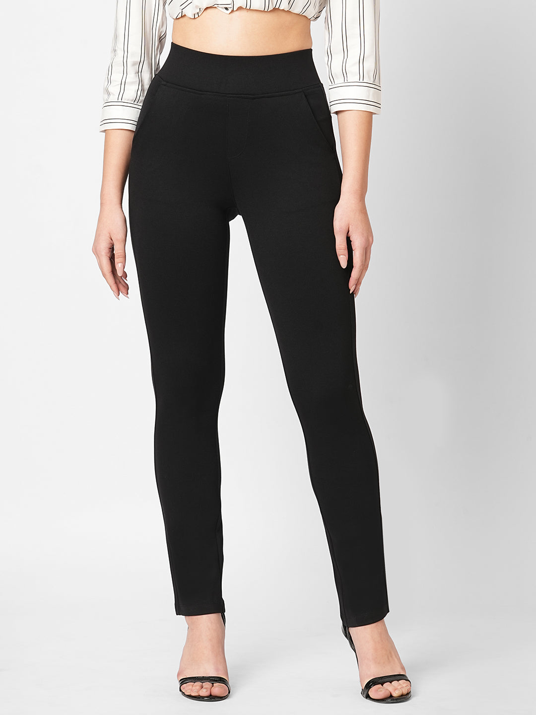 Women High-Rise Straight Treggings