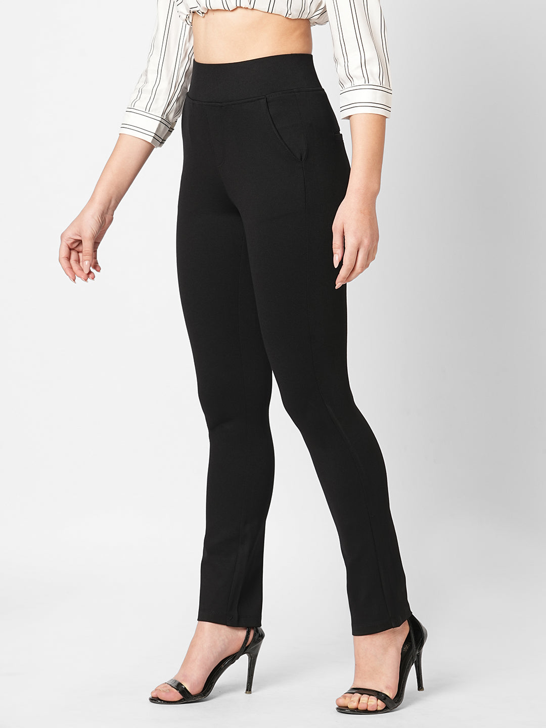 Women High-Rise Straight Treggings