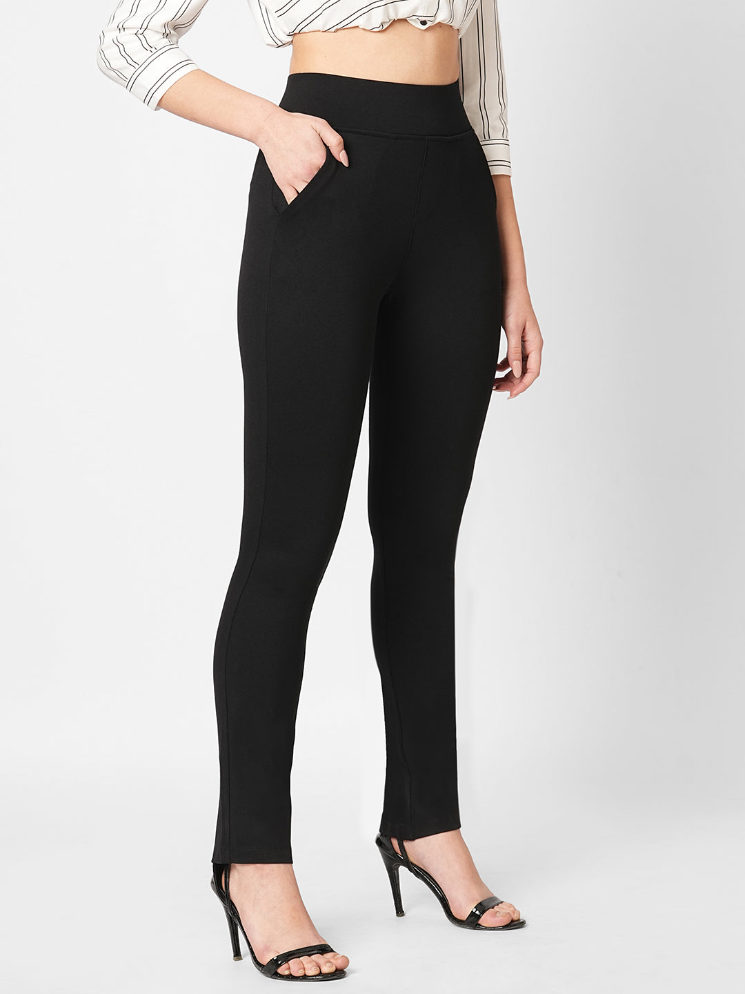 Women High-Rise Straight Treggings