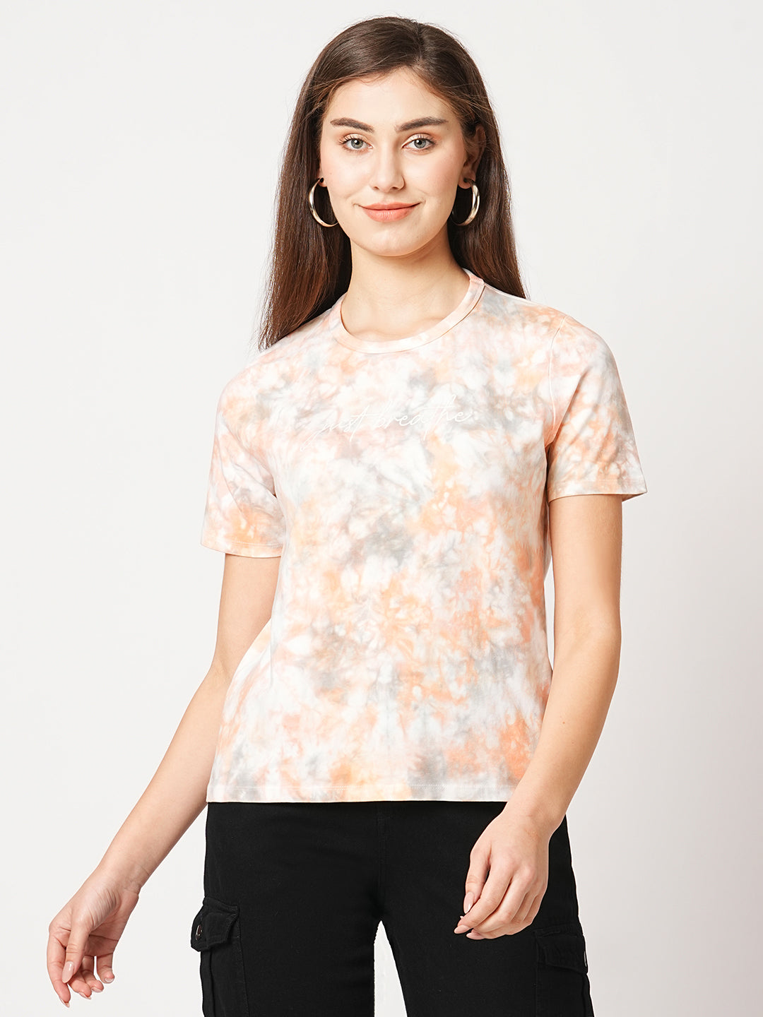 Tie And Dye Round Neck T-Shirt