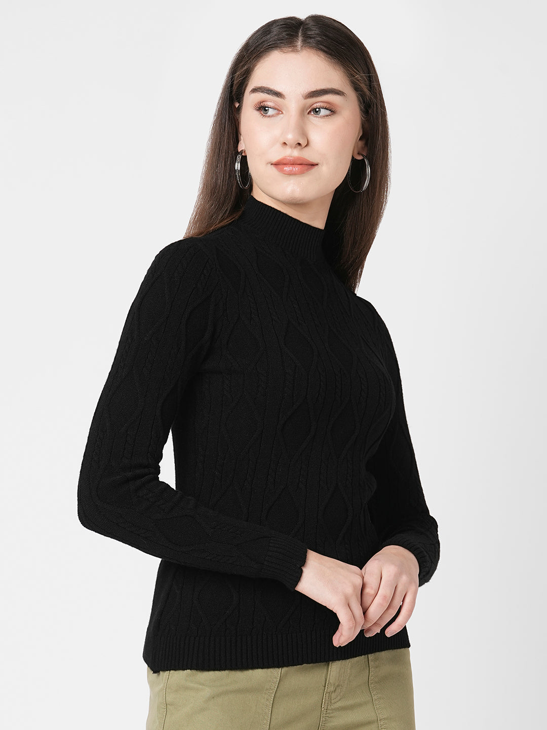 Women Turtle Neck Long Sleeves Sweater