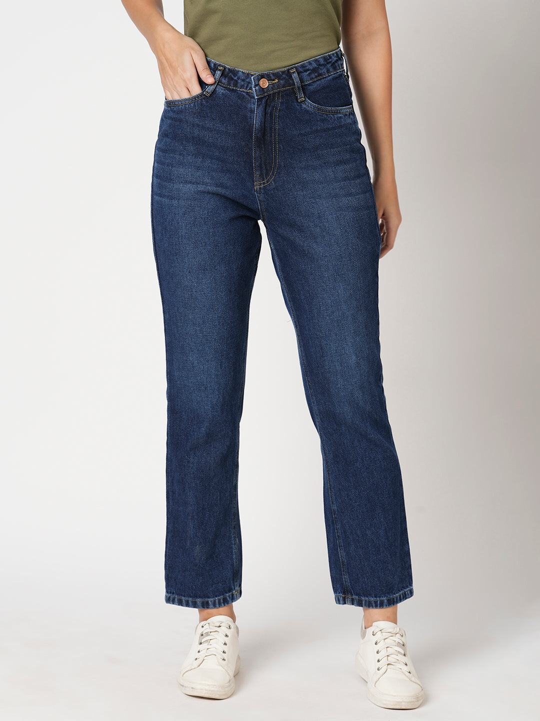 Buy K603 High Rise Relaxed Straight Fit | Kraus Jeans