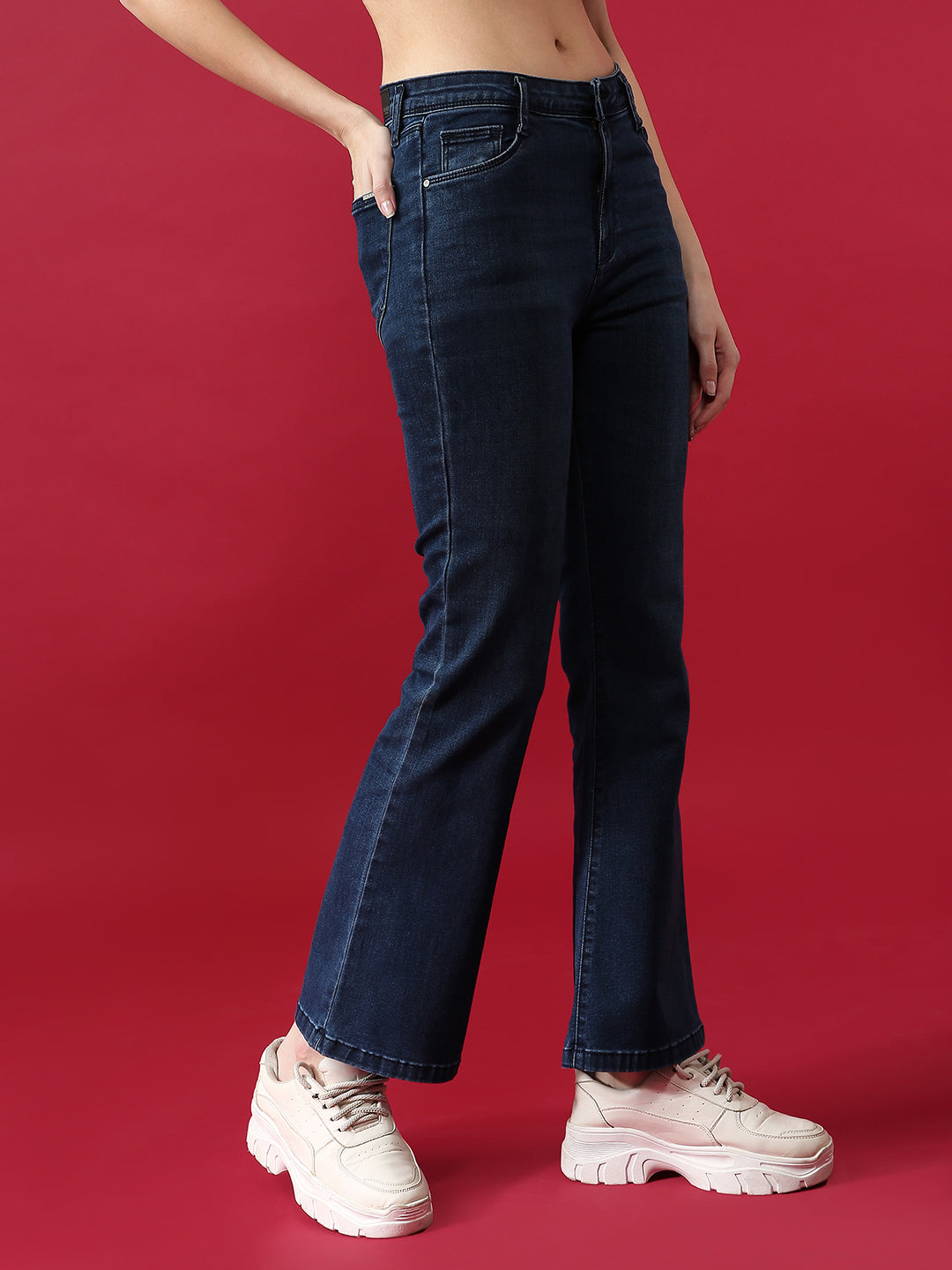 Women High Rise Flared Jeans