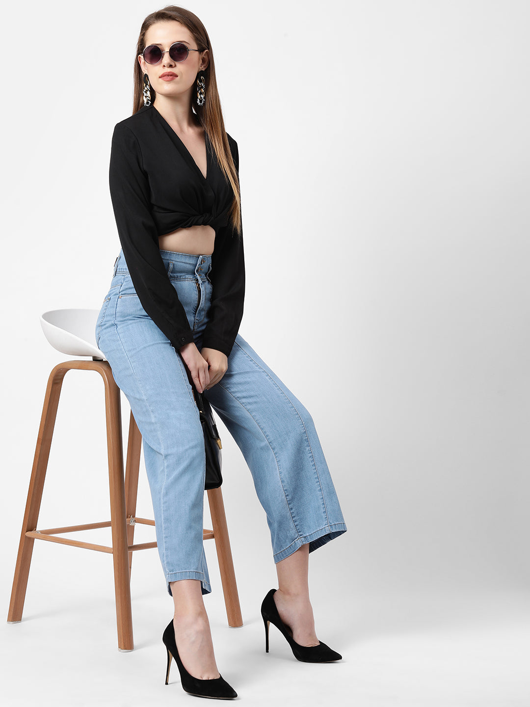 Women High-Rise Wide Leg Jeans