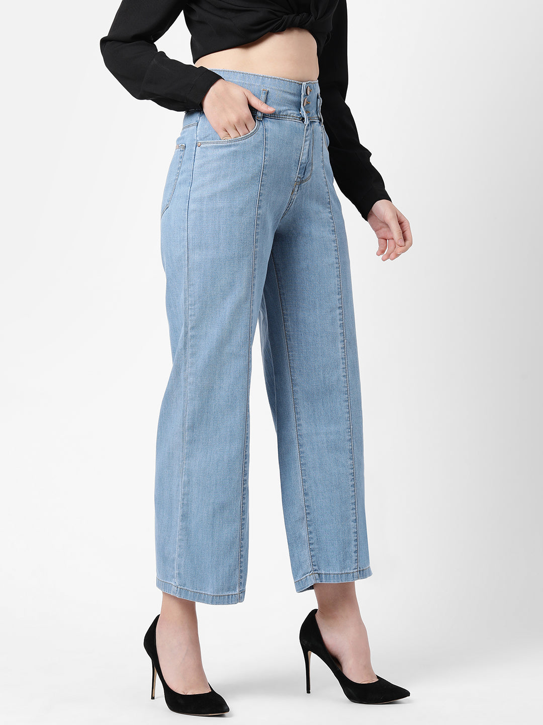 Women High-Rise Wide Leg Jeans