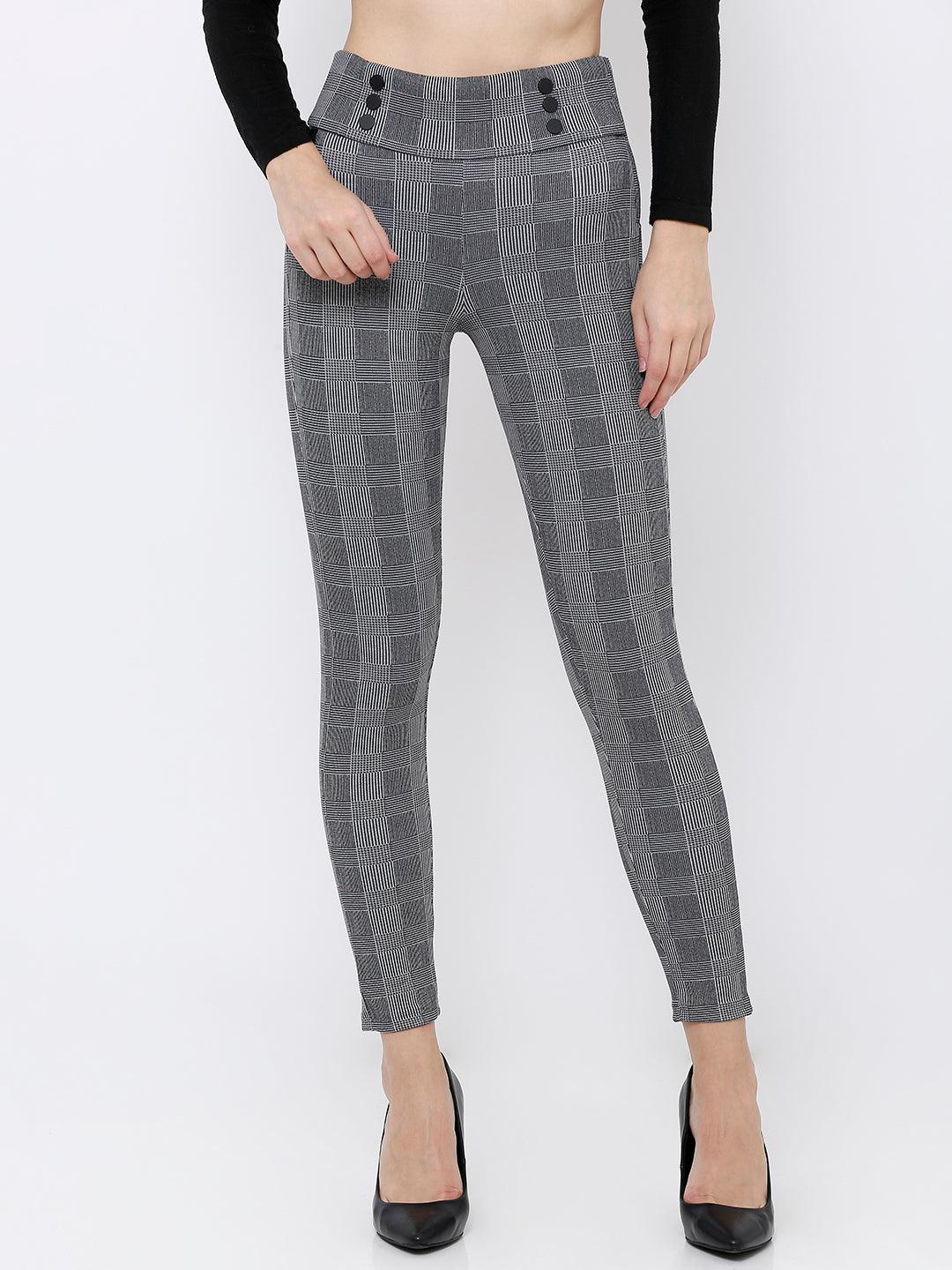 grey check leggings - A Well Styled Life®