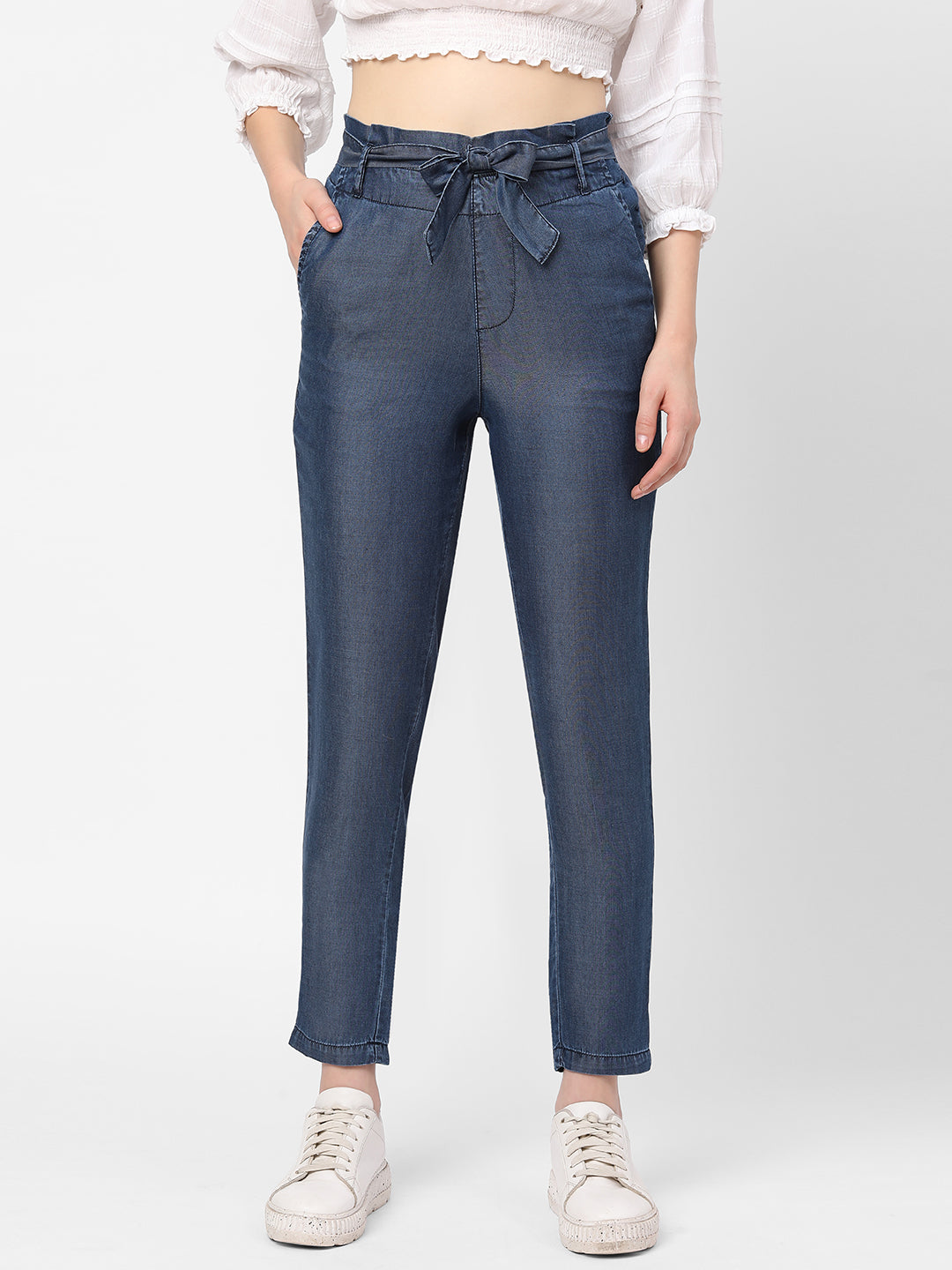 Jeans For Women High Waist Loose Spring Ankle Length Denim Harem Pants